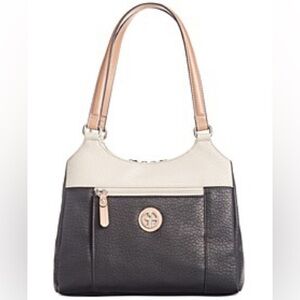 Colorblock Pebbled 4-Poster Tote,